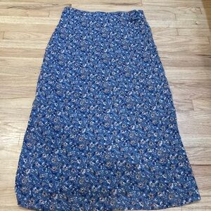 RSQ Blue Floral Maxi Skirt